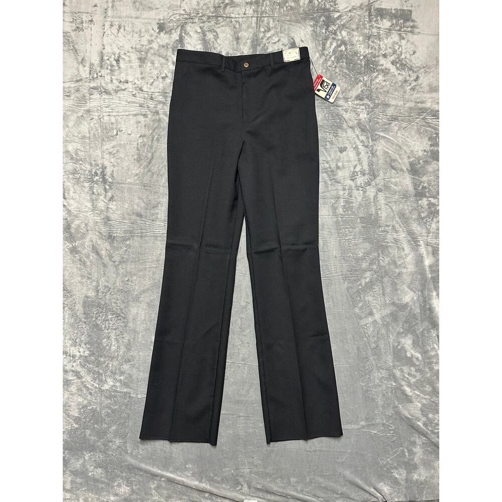 New Vintage Mesquite Western Flared Pants Men's Size 36 Black Unhemmed Deadstock
